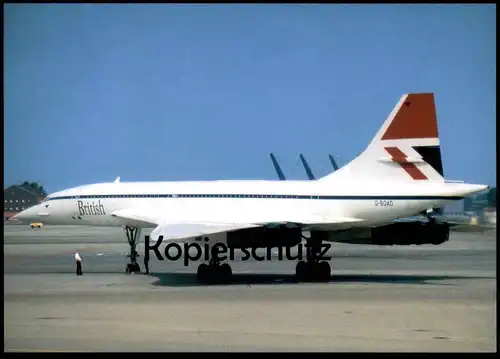 POSTKARTE CONCORDE 04/26 102 BAE G-BOAD Cn 102 British Airways Passagierflugzeug Flugzeug Airline Airplane Aircraft cpa