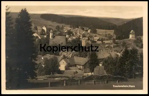 ALTE POSTKARTE TRAUTENSTEIN IM HARZ 1956 PANORAMA TOTALANSICHT Hasselfelde Oberharz Brocken Ansichtskarte postcard AK