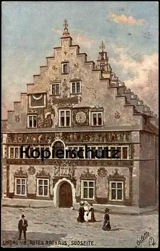 ALTE POSTKARTE OILETTE RAPHAEL TUCK LINDAU ALTES RATHAUS SÜDSEITE Serie Lindau No. 736 postcard cpa AK Ansichtskarte