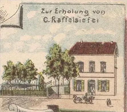 ALTE LITHO POSTKARTE GRUSS AUS KÖLN DELLBRÜCK BAHNHOF KAUFHAUS TRINKHALLE LENZEN RESTAURATION ODENTHAL Station Gare cpa