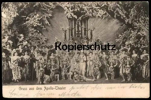 ALTE POSTKARTE GRUSS AUS DEM APOLLO THEATER BERLIN THEATRE Théâtre Feldpost nach Karibib Deutsch-Südwestafrika