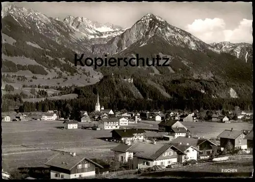 ÄLTERE POSTKARTE FISCHEN IM ALLGÄU MIT ENTSCHENKOPF PANORAMA Nebelhorn Rubihorn Ansichtskarte cpa postcard AK