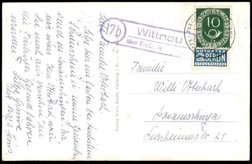 ALTE POSTKARTE STÖCKENHÖFE WITTNAU BEI FREIBURG IM BREISGAU Stempel 17b WITTNAU ÜBER FREIBURG Cachet