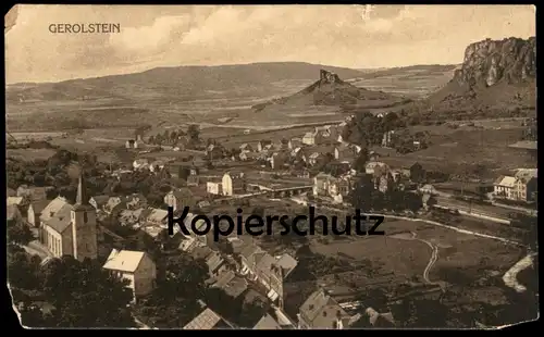 ALTE POSTKARTE GEROLSTEIN EIFEL PANORAMA TOTALANSICHT GESAMTANSICHT MUNTERLEY AUBERG Total Ansichtskarte AK cpa postcard