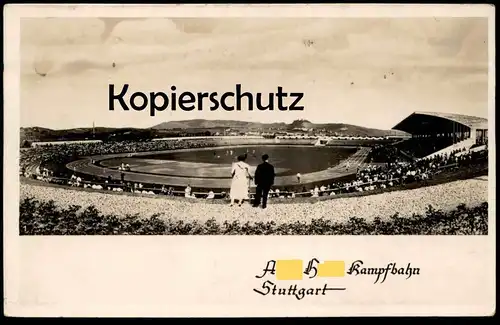 ALTE POSTKARTE STUTTGART A. H. KAMPFBAHN STADION Stadium Stade 1940er 40er cpa postcard AK Ansichtskarte
