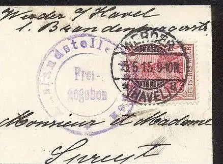 ALTE POSTKARTE WERDER AN DER HAVEL HAFENANSICHT Hafen Mühle Molen Moulin Mill Stempel Zensur Auslandsstelle Aachen cpa