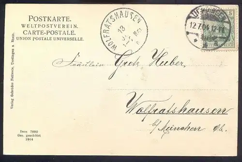 ALTE POSTKARTE UERDINGEN AM RHEIN EULENTURM 1904 Krefeld Crefeld Turm tower tour cpa postcard AK Ansichtskarte