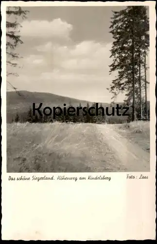 ALTE POSTKARTE DAS SCHÖNE SIEGERLAND HÖHENWEG AM KINDELSBERG bei Kreuztal Foto Loos cpa postcard AK Ansichtskarte