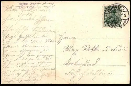 ALTE POSTKARTE MÜNSTER ZOOLOGISCHER GARTEN ELEFANT 1908 Elephant Zoo jardin zoologique Tierpark Park Muenster Tusker cpa