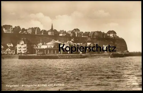 ALTE POSTKARTE INSEL HELGOLAND BIOLOGISCHE ANSTALT UND KURHAUS Biologie Ansichtskarte AK cpa postcard