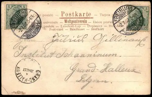ALTE POSTKARTE FREIBURG-GÜNTERSTHAL GÜNTERSTAL BREISGAU Schwarzwald black forest 1902 cpa postcard AK Ansichtskarte
