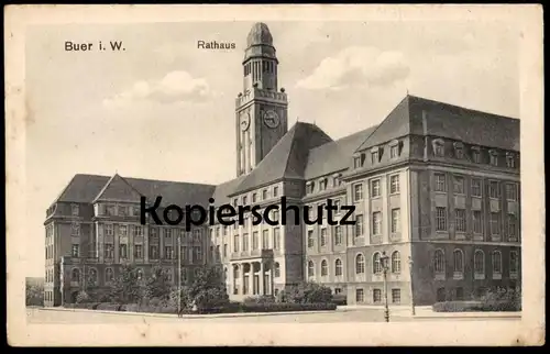 ALTE POSTKARTE GELSENKIRCHEN BUER RATHAUS 1923 Ansichtskarte AK cpa postcard town hall mairie