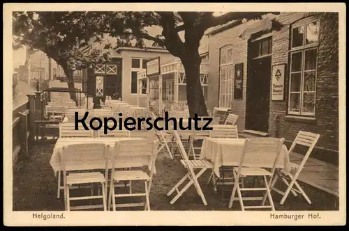 ALTE POSTKARTE INSEL HELGOLAND RESTAURATION HAMBURGER HOF Restaurant Bavaria Brauerei Ansichtskarte AK cpa postcard