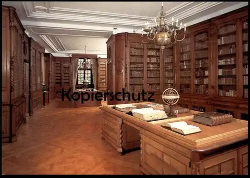 POSTKARTE BIBLIOTHEK BURG ANHOLT ISSELBURG bibliotheque library Schloss castle chateau Ansichtskarte AK cpa postcard