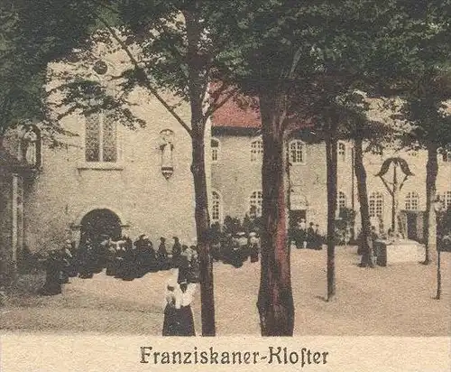 ALTE POSTKARTE WARENDORF FRANZISKANER-KLOSTER SEMINAR MÜNSTERSTRASSE TOTAL Couvent Convent Druckfehler postcard cpa AK