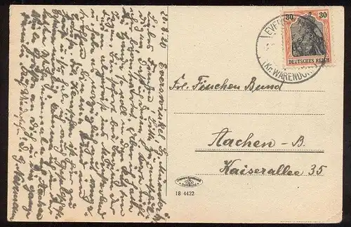 ALTE POSTKARTE WARENDORF FRANZISKANER-KLOSTER SEMINAR MÜNSTERSTRASSE TOTAL Couvent Convent Druckfehler postcard cpa AK