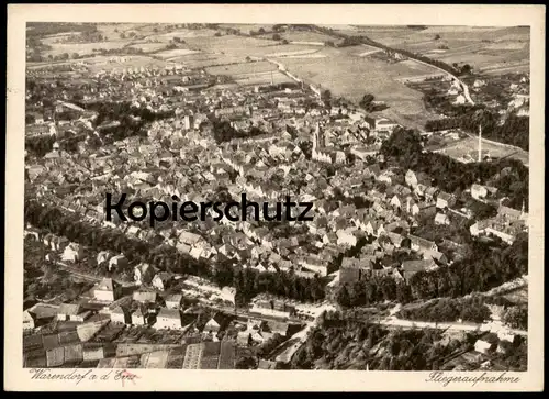 ALTE POSTKARTE WARENDORF AN DER EMS FLIEGERAUFNAHME 1931 JUNKERS LUFTBILD ZENTRALE Luftaufnahme Vogelschau Ansichtskarte