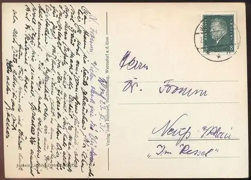 ALTE POSTKARTE WARENDORF AN DER EMS FLIEGERAUFNAHME 1931 JUNKERS LUFTBILD ZENTRALE Luftaufnahme Vogelschau Ansichtskarte