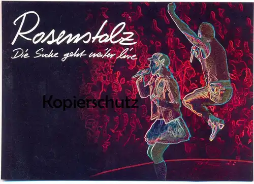 POSTKARTE ROSENSTOLZ MUSIK BAND ALBUM DIE SUCHE GEHT WEITER LIVE Karte Musiker music groupe de musique cpa AK