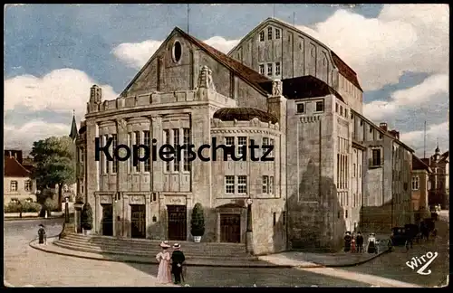 ALTE POSTKARTE OSNABRÜCK STADTTHEATER 1915 PAAR WIEDEMANN'S KÜNSTLERKARTEN WIRO No. 2247 A Feldpost Theater Theatre cpa