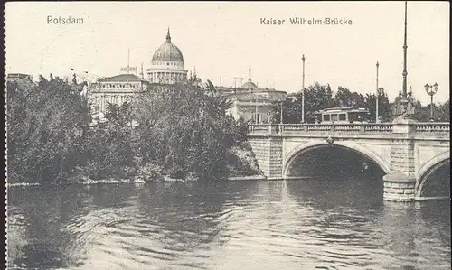 ALTE POSTKARTE POTSDAM KAISER WILHELM BRÜCKE 1911 Strassenbahn Tram Tramway Brücke bridge Ansichtskarte AK cpa postcard