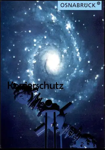 ÄLTERE POSTKARTE OSNABRÜCK PLANETARIUM Teleskop Telescopium telescope Druckfehler Ansichtskarte AK cpa postcard