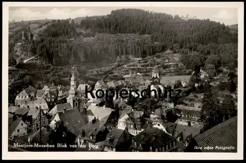 ALTE POSTKARTE MONSCHAU MONTJOIE BLICK VON DER BURG IKRA ECHTE FOTOGRAFIE NR. 4393 Ansichtskarte AK cpa postcard