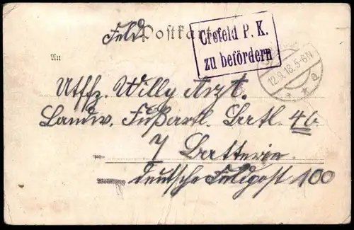 ALTE LITHO POSTKARTE GRUSS AUS NISTER HACHENBURG NISTER-HAMMER Stempel Feldpost Postmark Crefeld cpa postcard AK