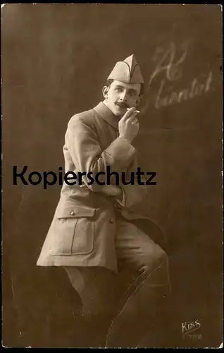 ALTE FOTO POSTKARTE FOTOMONTAGE PHOTOMONTAGE SURREALISME Fumeur Raucher Smoker Fumer Smoke A bientot