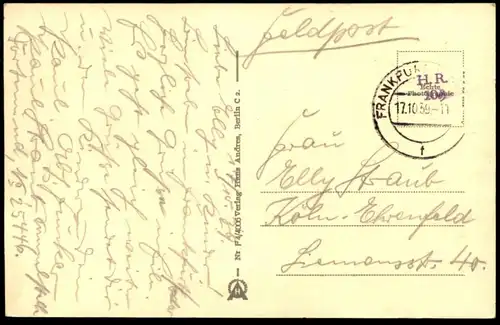 ALTE POSTKARTE FRANKFURT AN DER ODER ODERBRÜCKE KIND & FRAU 1939 FELDPOST Ansichtskarte AK cpa postcard