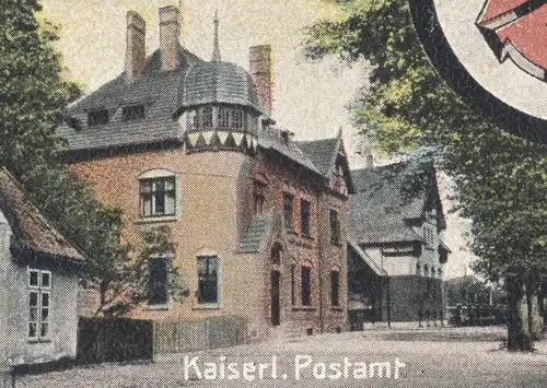 ALTE POSTKARTE BURG AUF FEHMARN BAHNHOF MIT DAMPFLOK BREITESTRASSE KAISERLICHES POSTAMT BURGSTAAKEN GLAMBECK AK cpa