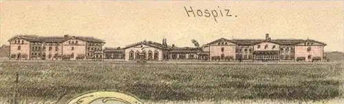 ALTE LITHO POSTKARTE GRUSS AUS LANGEOOG 1899 HOTEL MEINEN SEEZEICHEN HOSPIZ HOSPITZSTRASSE KIRCHE Ansichtskarte AK cpa