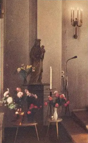 ÄLTERE POSTKARTE MÜNSTER WESTFALEN UNIVERSITÄTS HAUTKLINIK KAPELLE Krankenhaus Hospital Chapel Altar Jesus Maria Madonna