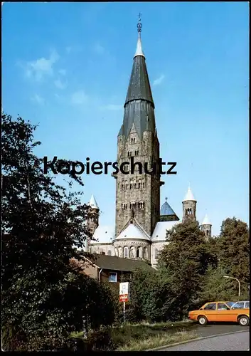 ÄLTERE POSTKARTE RHEINE OPEL ASCONA & COCA COLA Coke Werbung Parkplatz Basilika Sankt Antonius cpa postcard AK