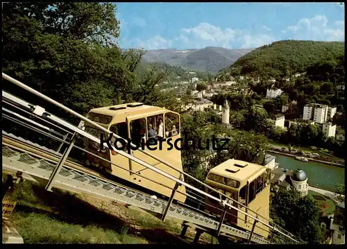 ÄLTERE POSTKARTE BAD EMS KURWALDBAHN Train Zug Bahn Seilbahn Ansichtskarte AK cpa postcard