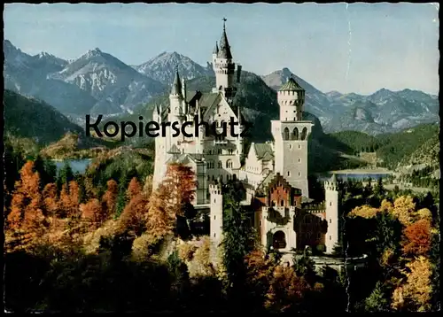ÄLTERE POSTKARTE SCHLOSS NEUSCHWANSTEIN TIROLER ALPEN KÖNIG LUDWIG II. Bayern Ansichtskarte cpa postcard castle chateau