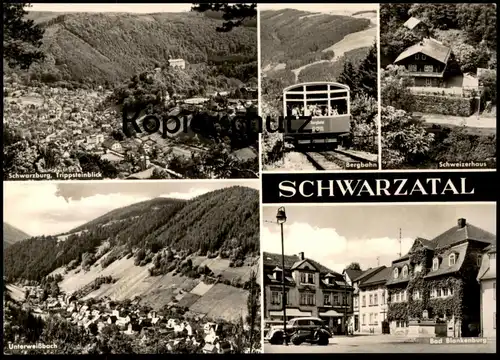 ÄLTERE POSTKARTE SCHWARZATAL BERGBAHN SCHWARZBURG UNTERWEISSBACH BAD BLANKENBURG LOKOMOTIVE BAHN TRAIN ZUG cpa postcard