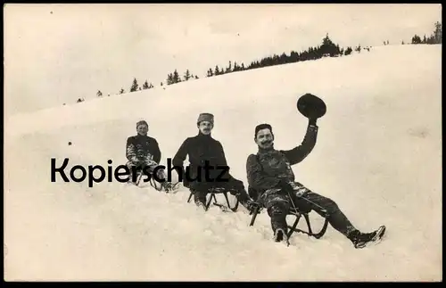 ALTE POSTKARTE WINTERSPORT RODEL SCHLITTEN FAHREN TEGERNSEE SPORT BOB Rodeln Luge Traineau Sleigh Ottmar Zieher 1905 cpa