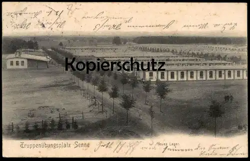 ALTE POSTKARTE TRUPPENÜBUNGSPLATZ SENNE NEUES LAGER Sennelager Paderborn casern barracks caserne Kaserne cpa postcard AK