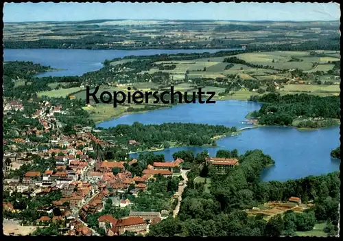 ÄLTERE POSTKARTE ROSENSTADT EUTIN HOLSTEINISCHE SCHWEIZ Totalansicht Luftbild Fliegeraufnahme Ansichtskarte cpa postcard