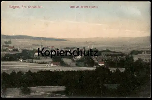 ALTE POSTKARTE HAGEN BEZIRK OSNABRÜCK 1910 PANORAMA TOTAL VON BOBERG GESEHEN Ansichtskarte AK cpa postcard