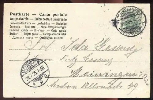 ALTE POSTKARTE TRUPPENÜBUNGSPLATZ SENNE HAUPTWACHE & POST 1905 SENNELAGER PADERBORN Soldaten soldat soldats uniform cpa