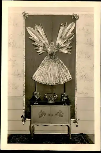 ÄLTERES FOTO RAUSCHGOLD ENGEL Angel Ange Angelo Weihnachten Christmas Noel Photo 1953 Kommode Möbel commode verm. Köln