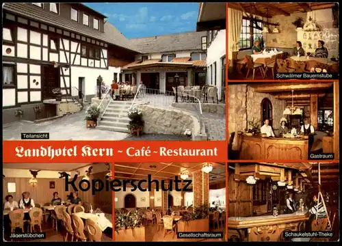 ÄLTERE POSTKARTE BAD ZWESTEN LANDHOTEL KERN SCHWÄLMER BAUERNSTUBE THEKE BAR Bauernhaus postcard cpa Ansichtskarte AK
