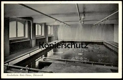 ALTE POSTKARTE KINDERHEIM KREIS DÜREN BÜRVENICH Zülpich Schwimmbad Swimming Pool Piscine Ansichtskarte AK cpa postcard