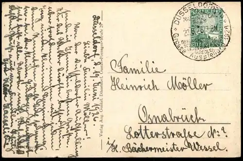 ALTE POSTKARTE DÜSSELDORF GESOLEI KAPELLE ARCHITEKT P. DIERICHSWEILER Architecture Architektur Sonderstempel Gesolei cpa