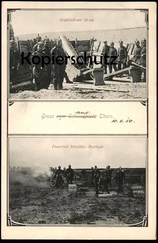 ALTE POSTKARTE GRUSS VOM SCHIESSPLATZ THORN Soldaten Militär Soldats Military Torun Ostpreussen Ostpreußen polska poland