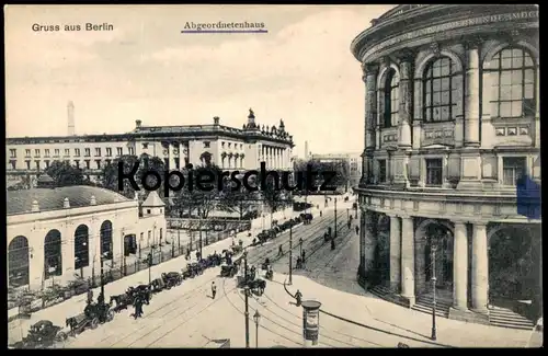 ALTE POSTKARTE GRUSS AUS BERLIN ABGEORDNETENHAUS LITFASS SÄULE Werbung Moulin Rouge Berlino cpa postcard Ansichtskarte