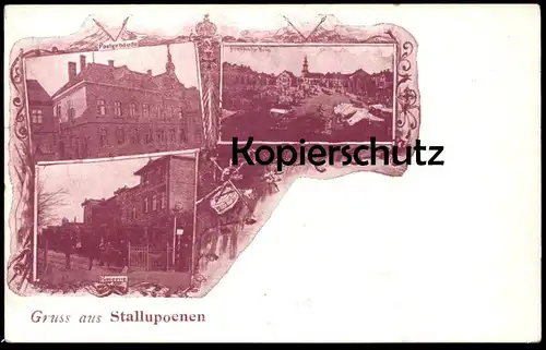 ALTE POSTKARTE GRUSS AUS STALLUPOENEN KASERNE POST Nesterow Ebenrode Stalupenai Stolupiany Ostpreussen postcard AK