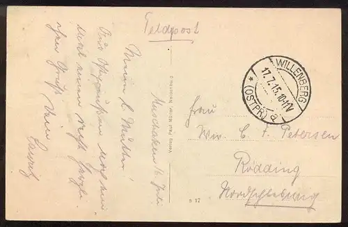 ALTE POSTKARTE NEIDENBURG NEUES JOHANNITER KRANKENHAUS OSTPREUSSEN NIDZICA Nibork Nidbork Feldpost Willenberg Wielbark